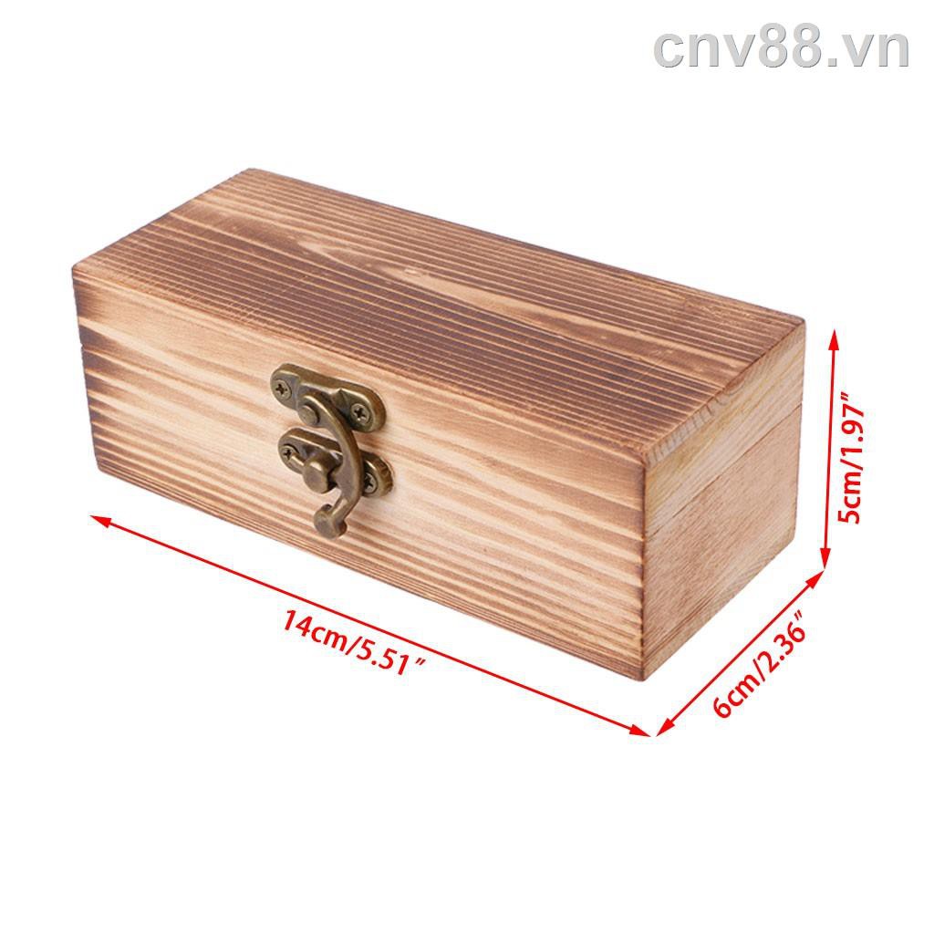 ❧♙Hộp gỗ chữ nhật đựng đồ trang sức tiện lợi
