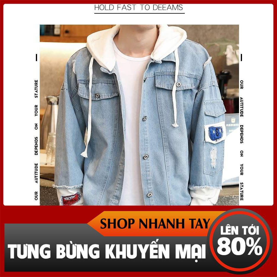 [ Sale Off ] áo khoác jean nam,khoác jean Unisex cao cấp KJC36 thời trang trẻ em