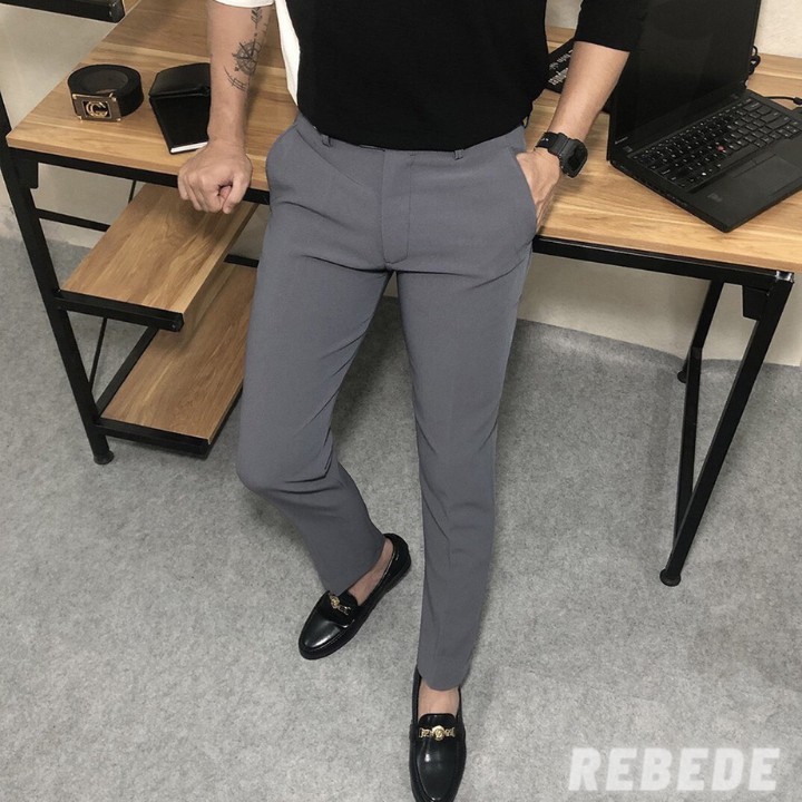 (Hàng sịn) Quần Âu Nam Đẹp Kiểu Dáng Ôm Body Hàn Quốc Vải Mịn Co giãn Chống Nhăn Không Bai Màu