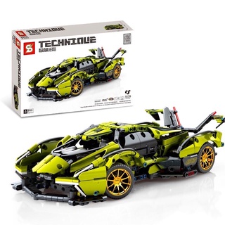 Đồ chơi Lắp ráp Mô hình siêu xe 1:14  Racing Car Lamborghinis V12 Vision 8553 1039pcs Moc Bricks