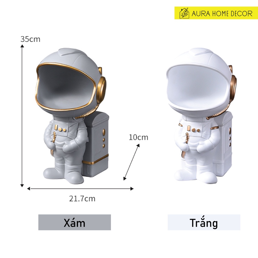 Phi hành gia 3 in 1 để bánh kẹo, để chìa khóa, để điều khiển - Tích hợp để giấy - Decor cực độc, cực chất