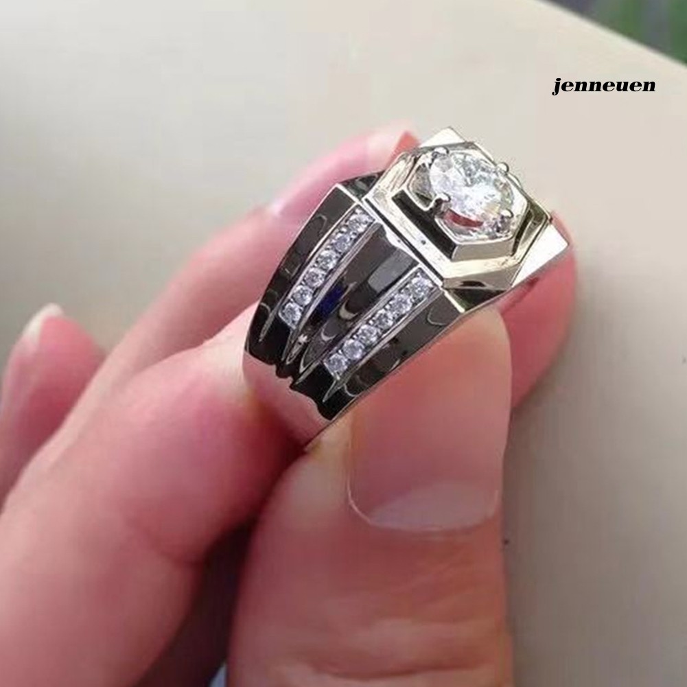 Nhẫn Đính Hôn Đính Đá Sang Trọng Cho Nam