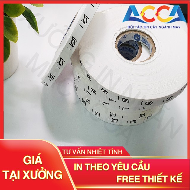 CUỘN MÁC VẢI GIẤY IN SIZE QUẦN ÁO_IN ẤN NHÃN MÁC QUẦN ÁO THEO YÊU CẦU_MIẾN PHÍ THIẾT KẾ