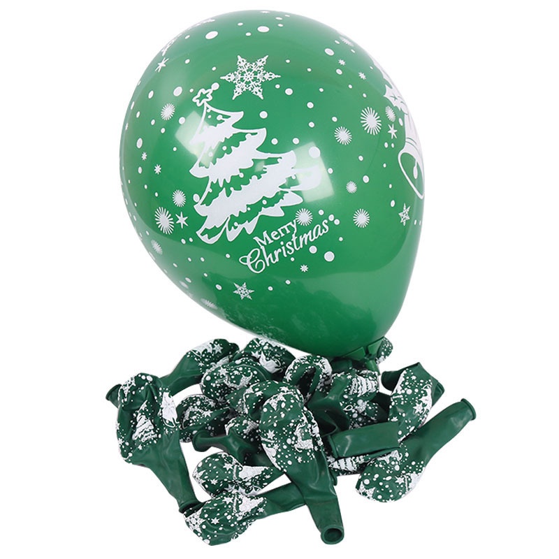 Bong Bóng Latex 10 inch Họa Tiết Bông Tuyết Trang Trí Tiệc