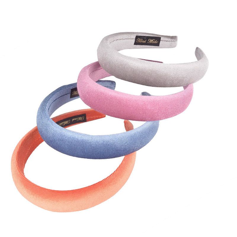 Flgo Băng Đô Bằng Vải Nhung Dày Dặn Màu Sắc Kẹo Ngọt Họa Tiết Hình Học Dành Cho Nữ