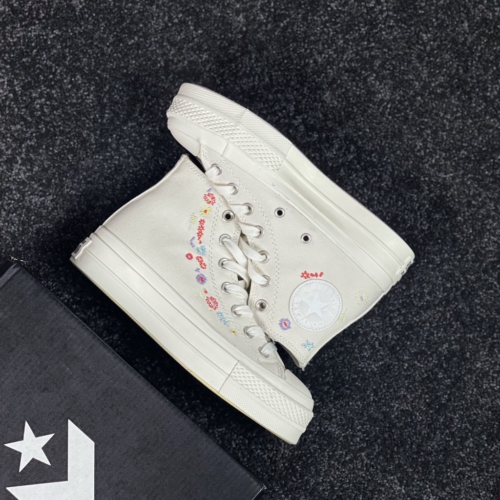 Giày Thể Thao Converse Đế Dày Thêu Hoa Xinh Xắn