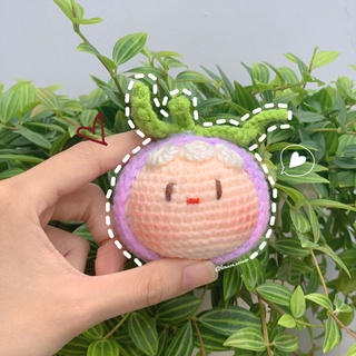 Móc khóa len handmade em bé trái cây