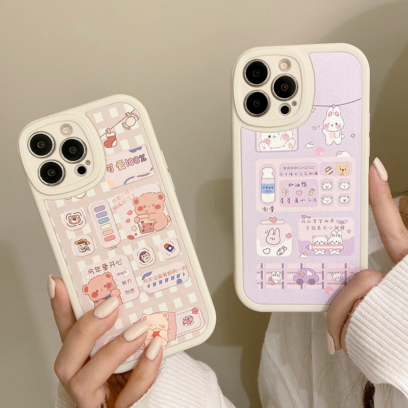 Ốp Điện Thoại Hình Thỏ Gấu Cho iPhone 13 12 11 Pro MAX 6 6s 7 8 Plus XR X XS MAX SE 2020