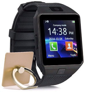 đồng hồ đeo tay dz 09 thông minh màu đen tặng giá đỡ điện thoại chiếc nhẫnet