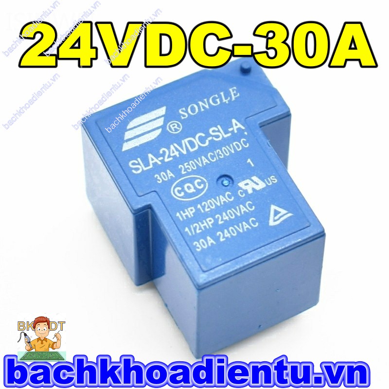 Rơ le 5 chân 5V/12V/24V/48V 30A