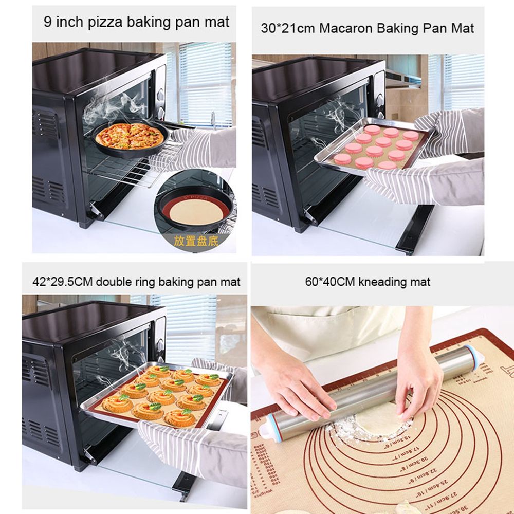 Thảm Lót Nướng Bánh Mì/ Pizza/ Bánh Quy Chống Dính Dày Dặn Tiện Dụng
