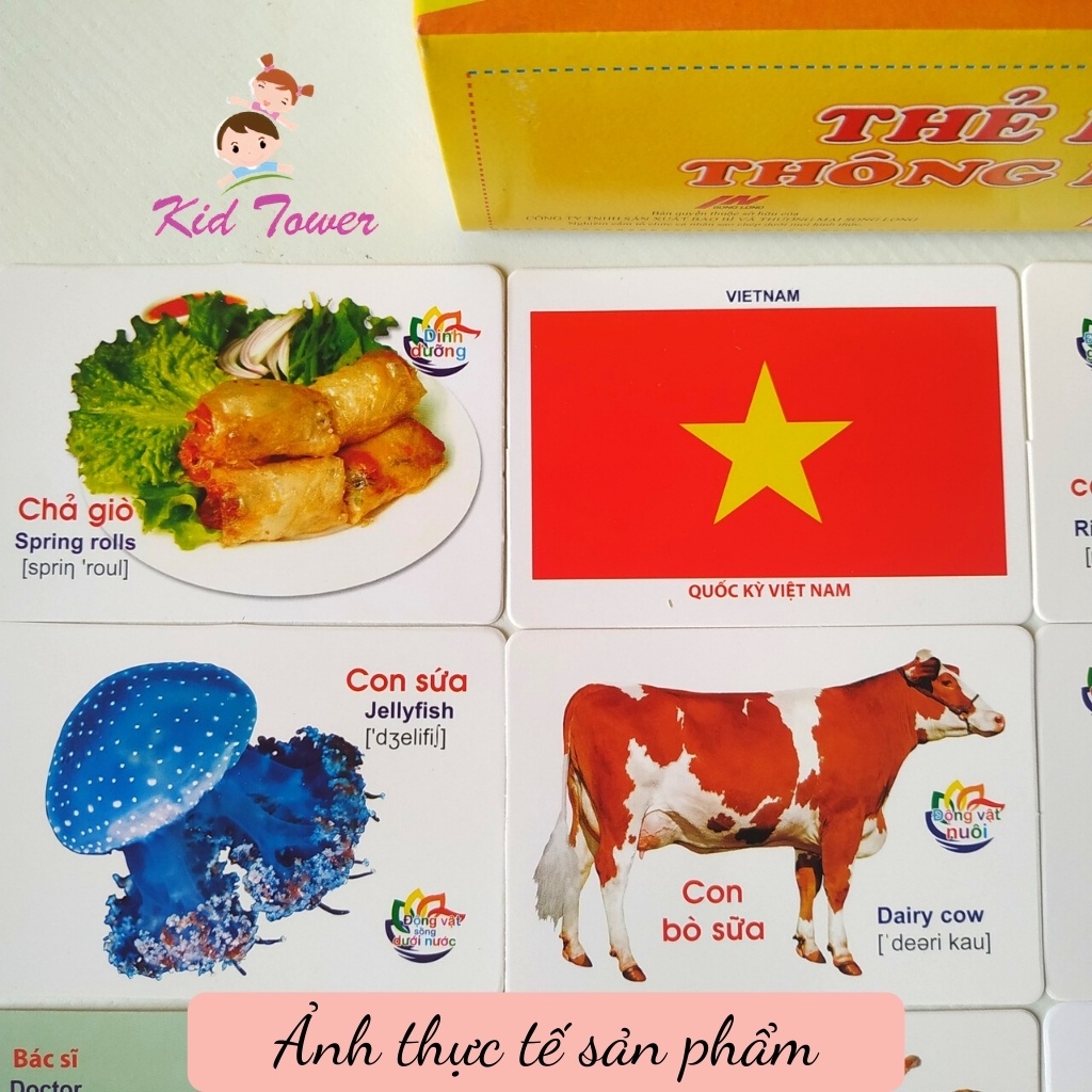 Thẻ học thông minh cho bé 16 chủ đề