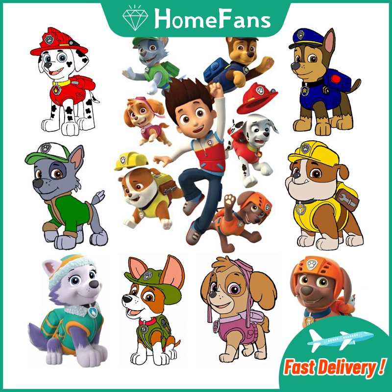 Bộ Tranh Đính Đá 5D Tự Làm Hình Chú Chó Tuần Tra 40x50cm Trang Trí Nhà Cửa