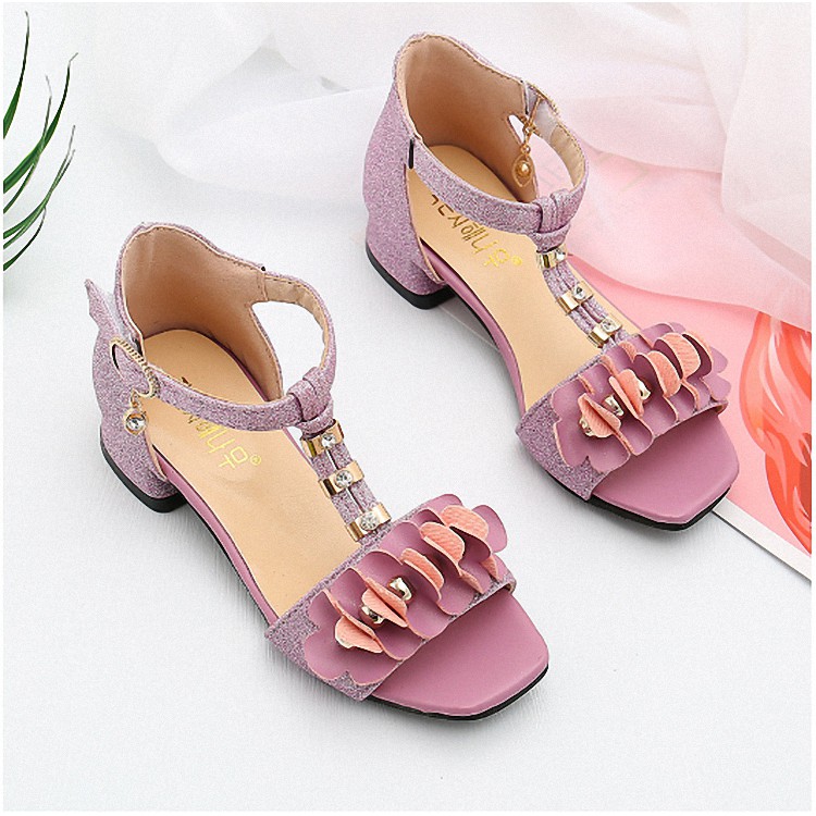 Dép Sandal Cao Gót Bé Gái Thời Trang từ 3 đến 13 tuổi - SD51