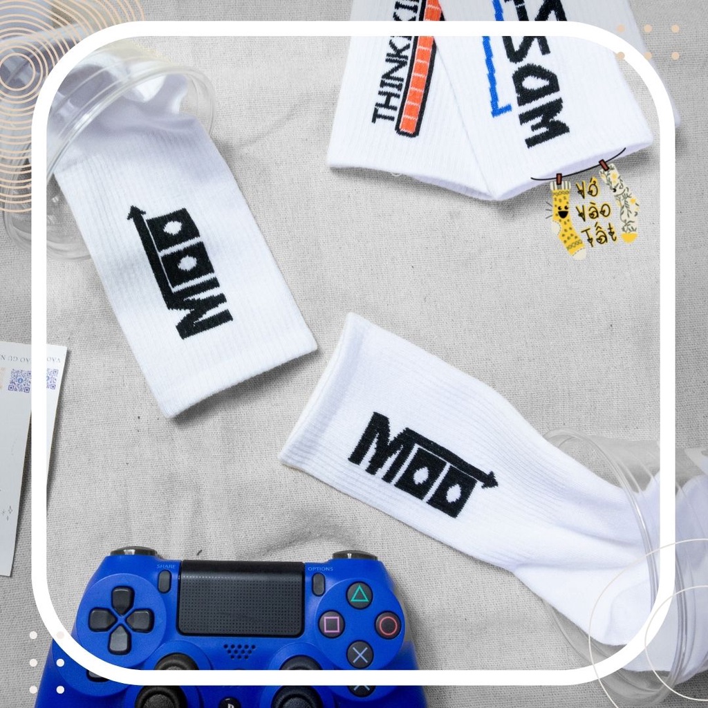 TẤT VỚ CỔ CAO NAM NỮ HÌNH IN CÁ TÍNH ĐỘC ĐÁO