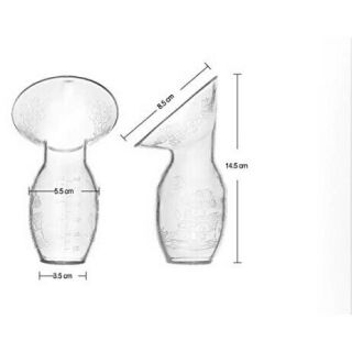 Phễu hứng sữa silicon có nắp và đế