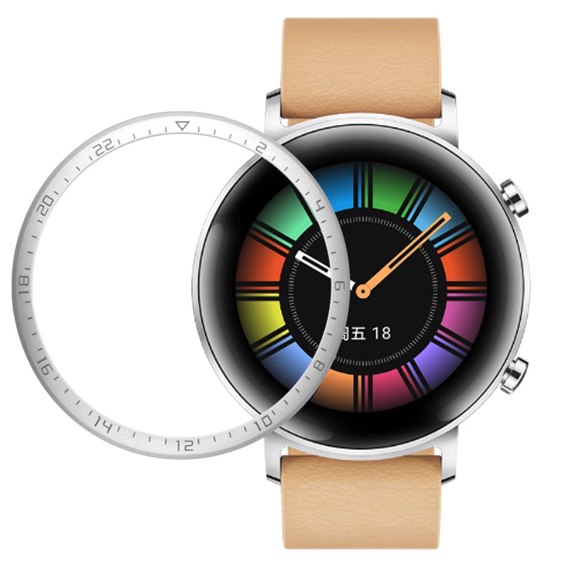 Ốp Điện Thoại Kính Viền Kim Loại Chất Lượng Cao Có Vòng Nhẫn Bảo Vệ Cho Huawei GT 2 42mm 46mm