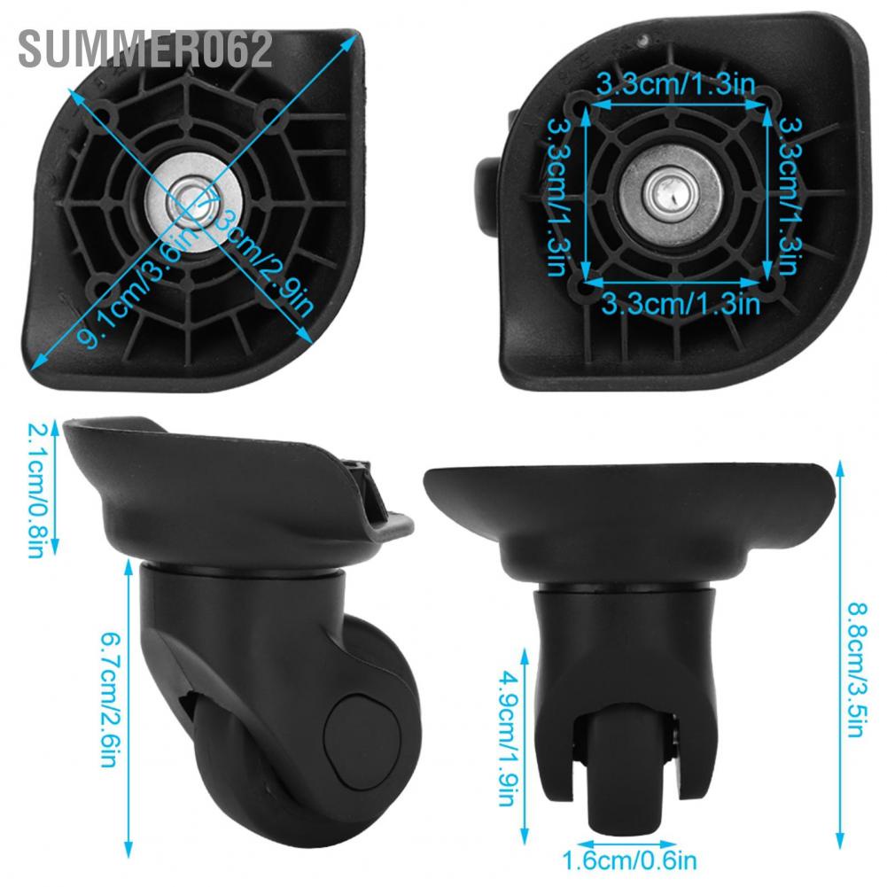 Summer062 Tắt tiếng ngoài trời Một hàng bánh xe đa năng Vali kéo thanh hộp Hộp đựng hành lý Phụ kiện