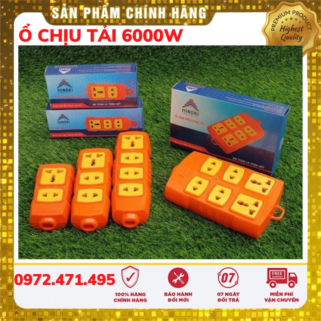 Ổ CẮM 4 LỖ CHỐNG VỠ LÕI SỨ CHỊU TẢI GIÁ RẺ CÔNG SUẤT 6000W