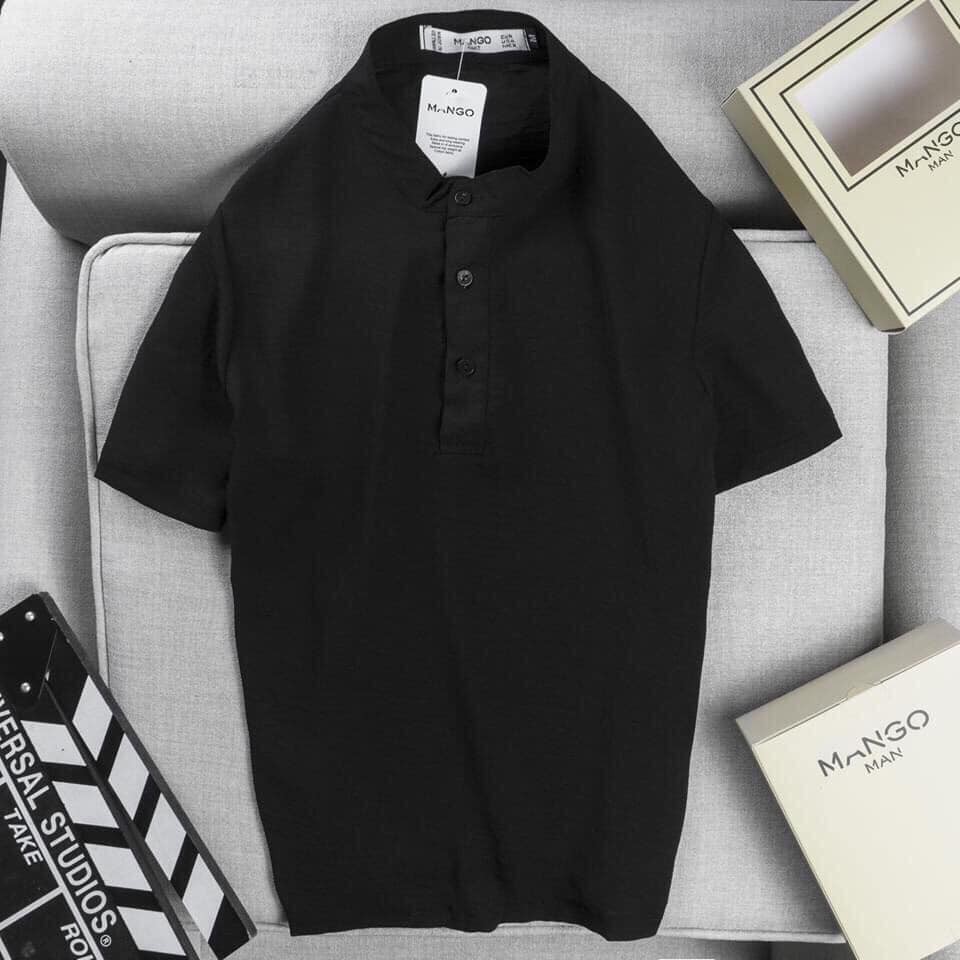 Áo đũi Mango xuất khâu , áo sơ mi tay lỡ áo cỗ tàu vải đũi chất lượng cao | BigBuy360 - bigbuy360.vn