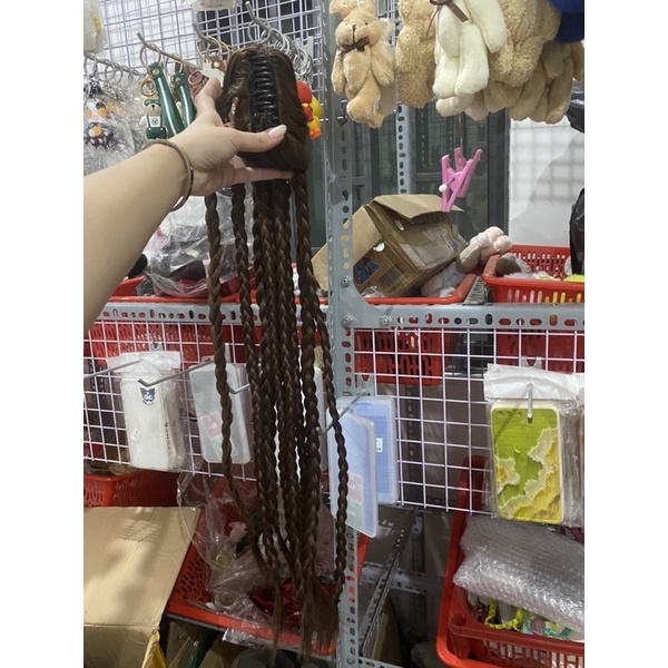 Tóc giả ngoặm tết rít 70cm  ❤️ free ship 50k❤️hàng cao cấp
