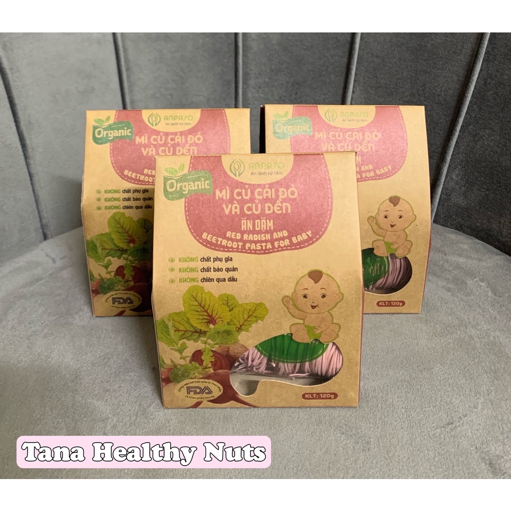 Mì rau củ Hữu cơ Anpaso, mỳ rau Organic eat clean giảm cân, ăn chay, thực dưỡng, bổ sung vitamin, chất xơ 5 vị rau 300g