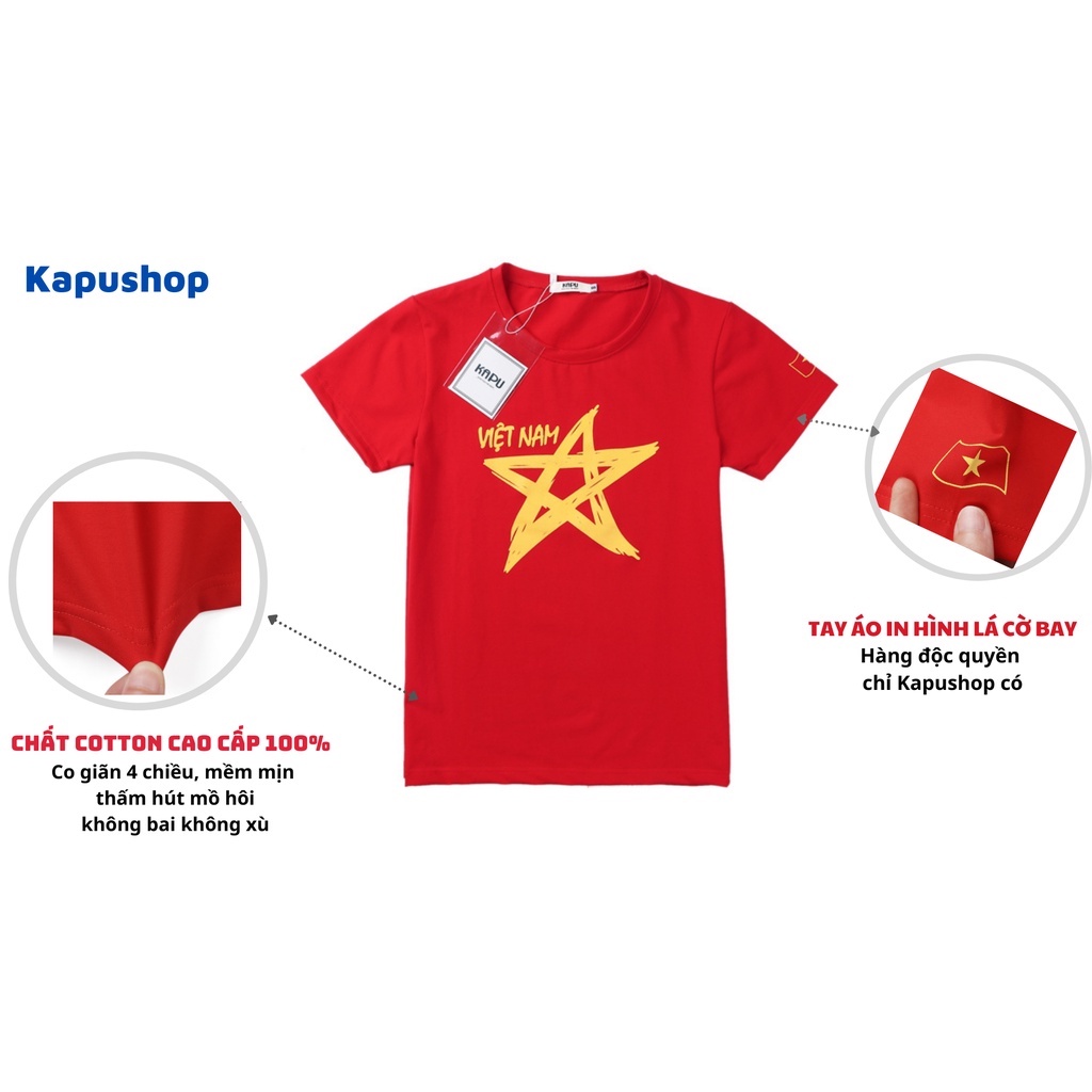 Áo cờ đỏ sao vàng cao cấp loại 1  đủ size từ 8kg - 100kgk