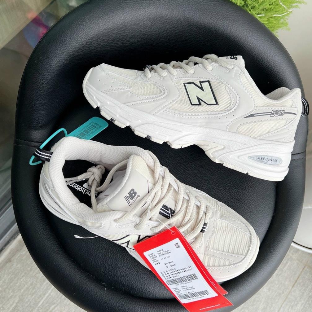 giày newbalance 530 trắng full cao cấp, giày NB 530 full white đế cao 🔬