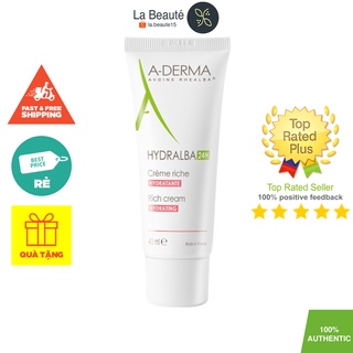 A-Derma Crème Hydratante Riche 24h Hydralba - Kem Dưỡng Cấp Nước 24h Cho Da Khô 40ml