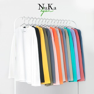 Áo thun tay dài form rộng unisex basic long tea nam nữ - hy an