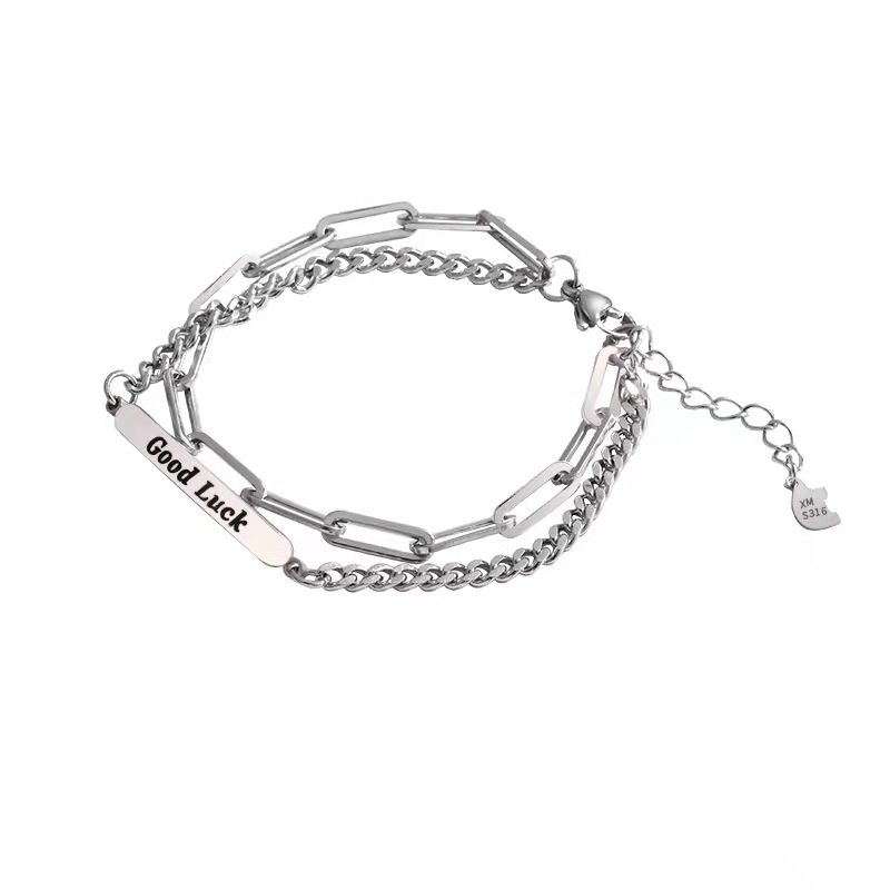 Unisex Choker Bracelet Pendant Long korean hiphop Stainless steel does not rust, does not fade, anti allergy