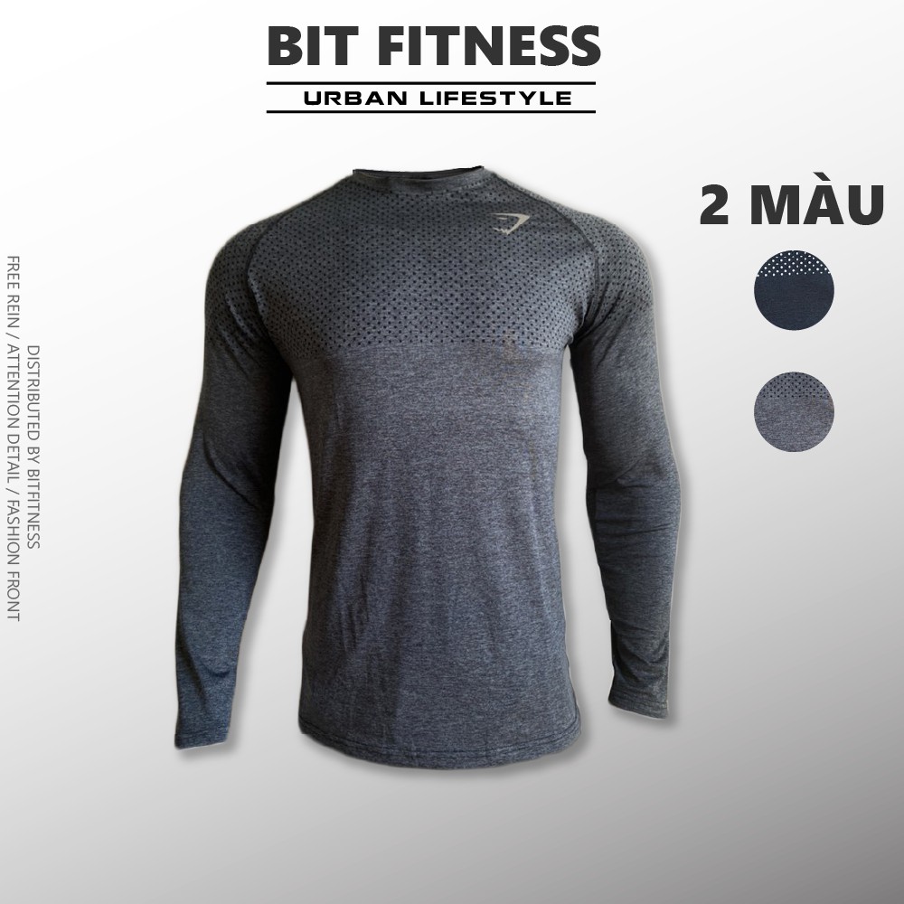 Áo tập gym tay dài ôm body GymShark  - Áo thun tập gym tay dài - BiT Fitness chuyên đồ tập ADT.GS.CN