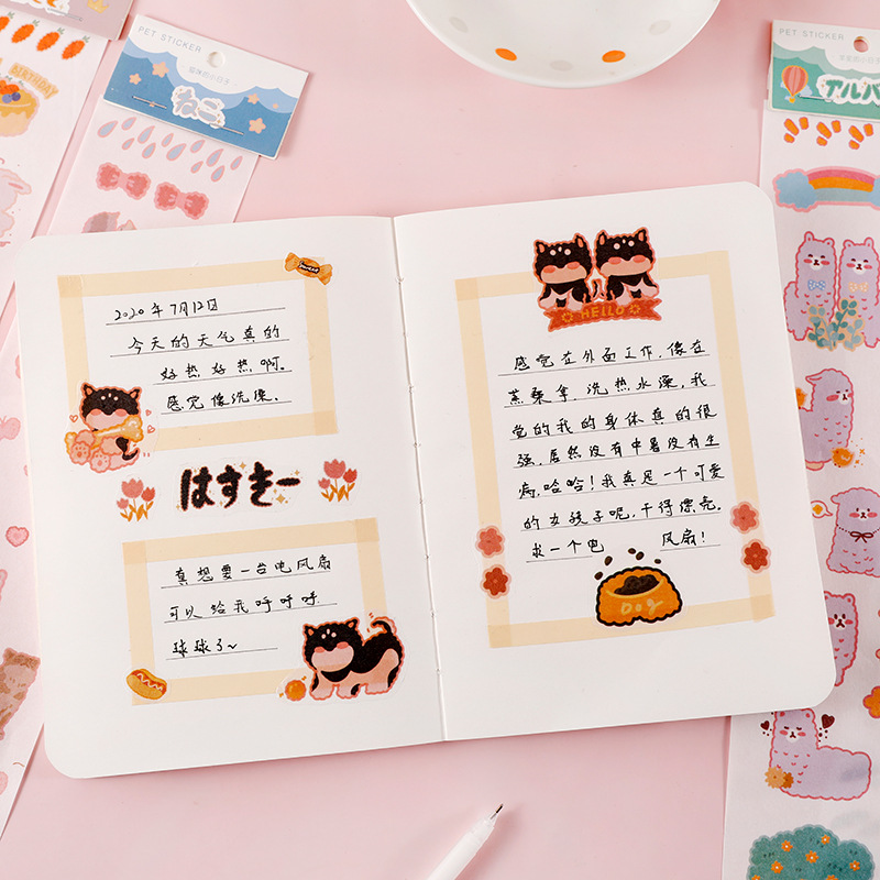 Sticker Dán Trang Trí Nhật Ký Hình Động Vật Nhỏ