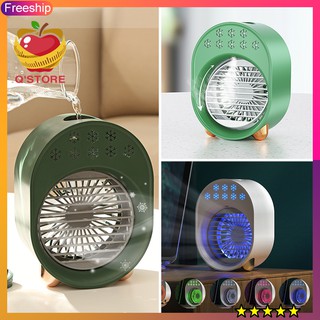 Quạt Phun Sương Để Bàn 💦HOT💦 Đèn Led 7 Màu, 3 Chế Độ Gió Cực Mát Dành Cho HS, SV, Dân Văn Phòng Bảo Hành [6 Tháng]