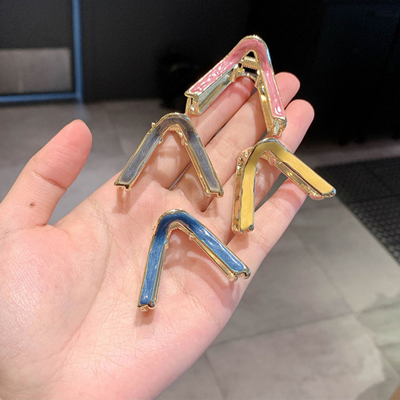 Kẹp Tóc Kim Loại Hình Chữ V Nhiều Màu Sắc Cho Nữ