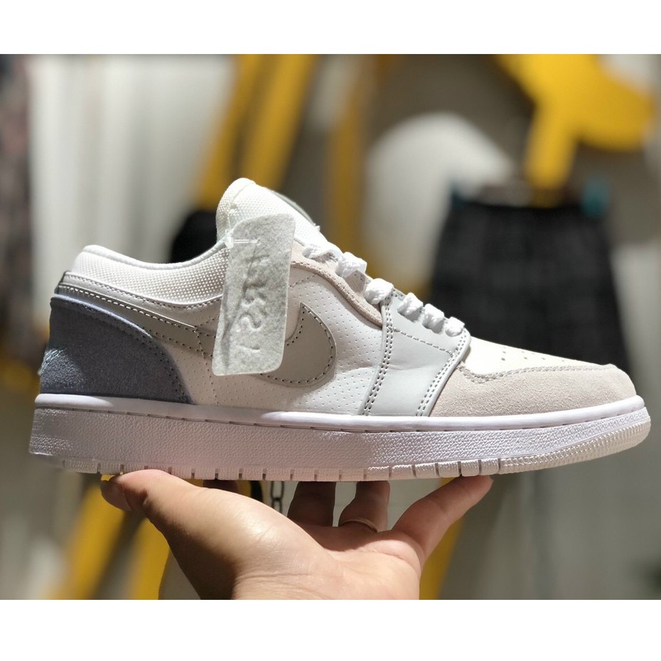 (FREESHIP+HỘP+QUÀ) Giày thể thao AIR JORDAN 1 Low Paris thấp cổ màu xám xanh