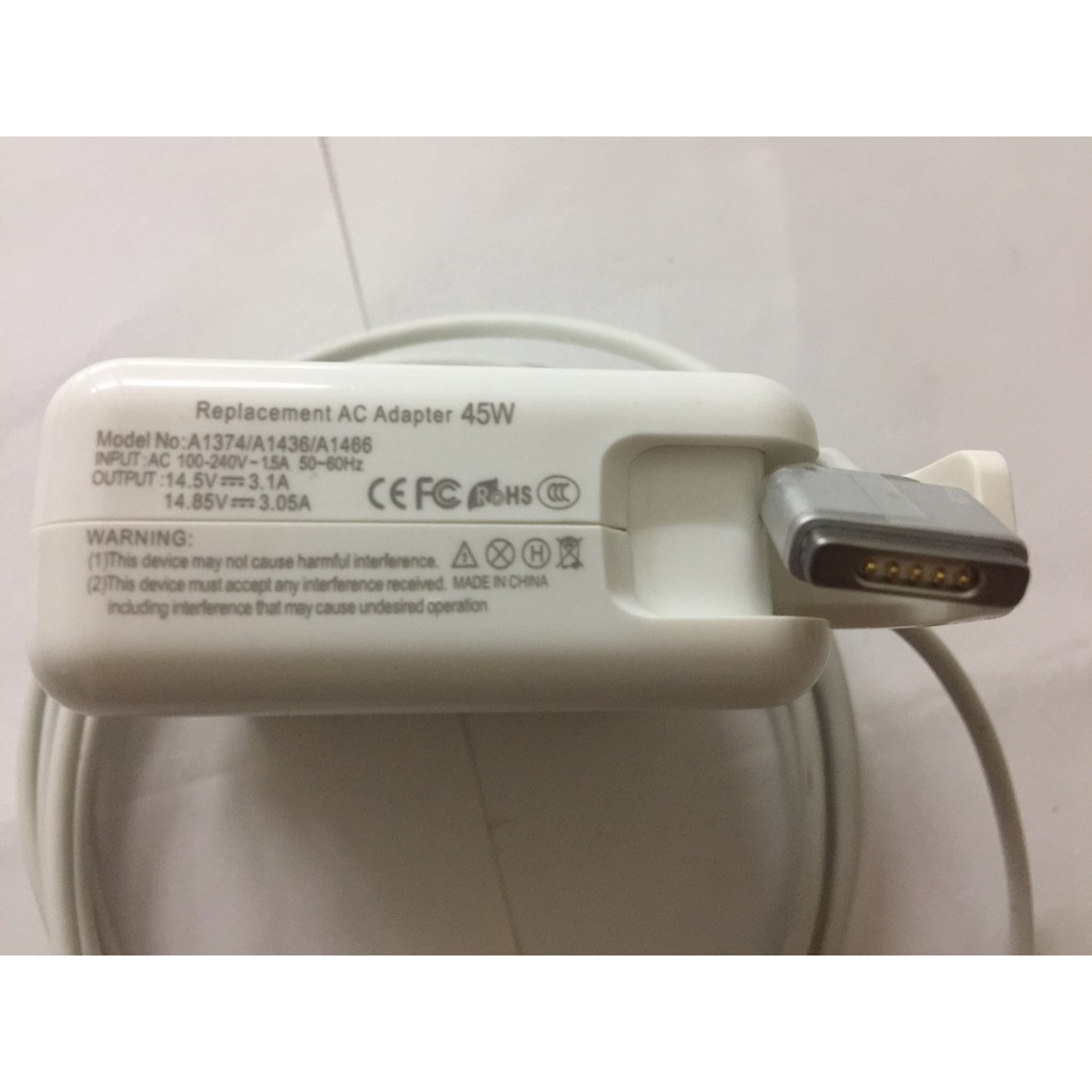 Sạc Macbook Air 14.85V-3.05A- 45W- magsafe 2 - Hàng OEM Loại 1