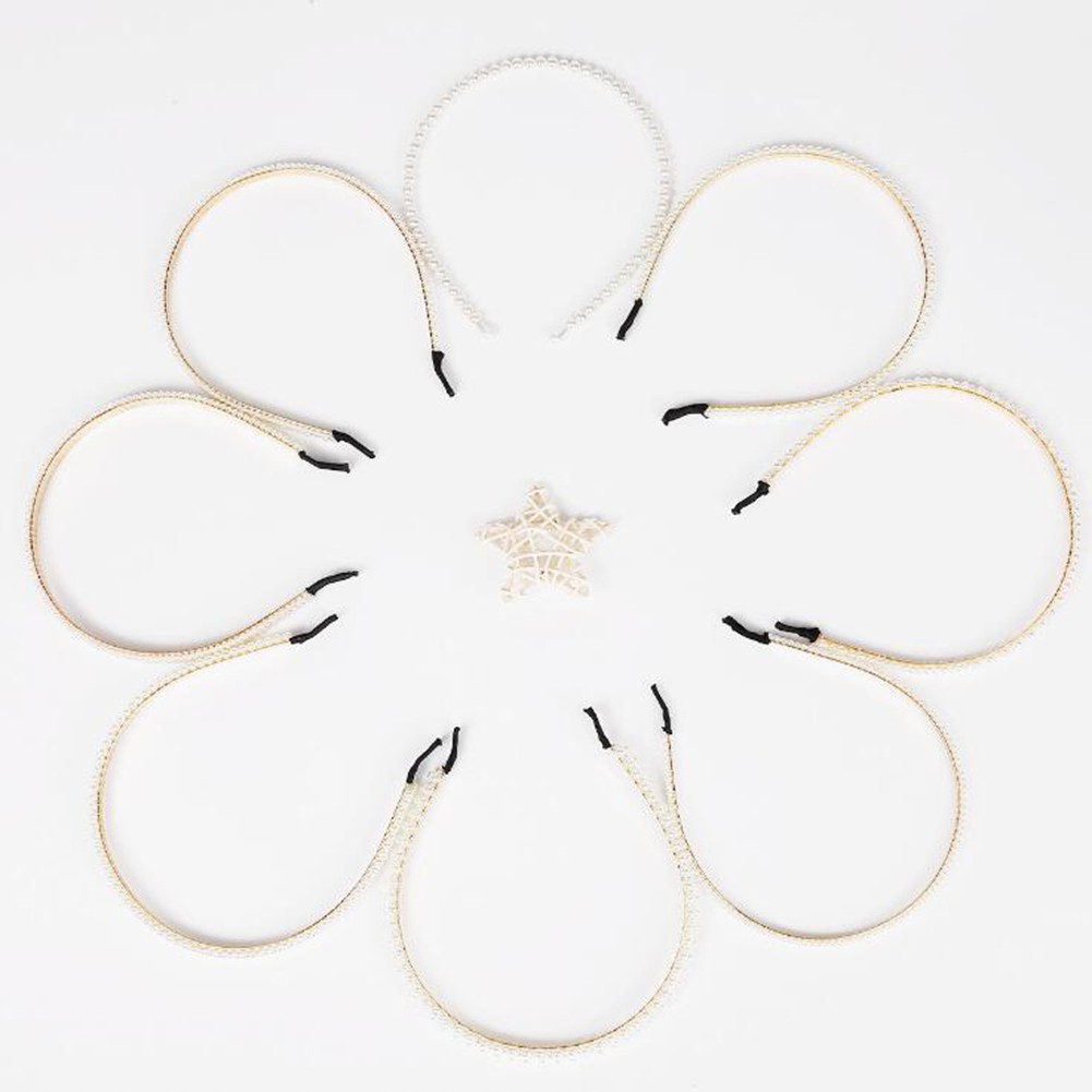 Băng Đô Cài Tóc Đính Ngọc Trai Nhân Tạo Thời Trang