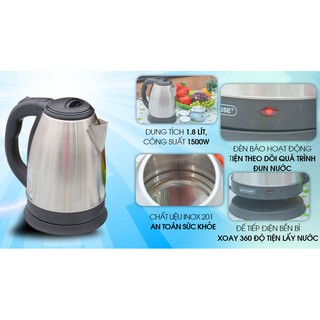 Bình siêu tốc Sunhouse 1.8 lít SHD1182