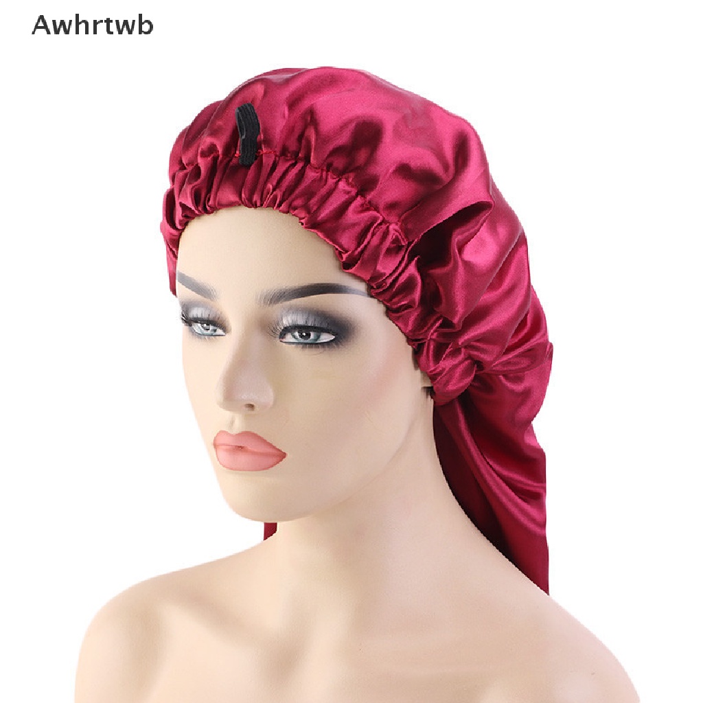 1 Mũ Trùm Đầu Ngủ Bằng Lụa Satin Siêu Lớn Dành Cho Nam Và Nữ Mới