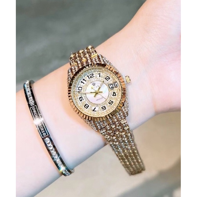 ✈️ORDER SINGAPORE ✈️Đồng hồ ROLEX NỮ MẶT SỐ VIỀN ĐÁ CAO CẤP