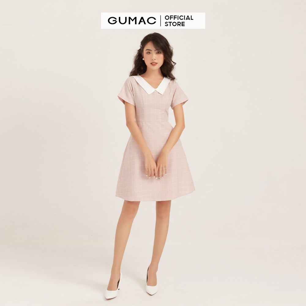 Đầm nữ ôm body GUMAC caro đủ màu, thiết kế thời trang DB115 | BigBuy360 - bigbuy360.vn