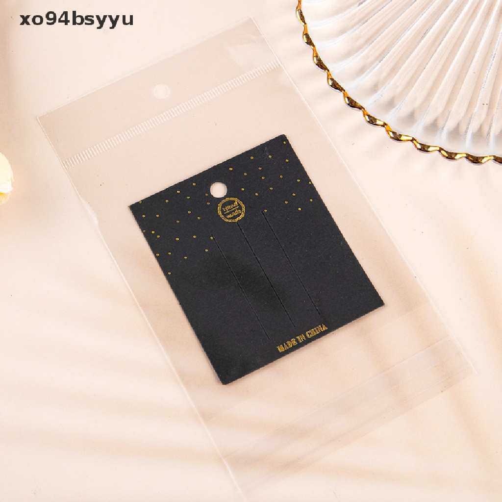 Bộ 50 Thẻ Giấy In Chữ Xo94Bsyu Màu Đen Dùng Trang Trí Tóc / Cài Tóc DIY