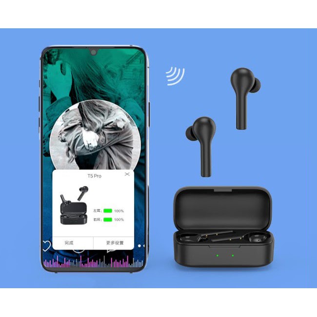 [Mã SKAMCLU9 giảm 10% đơn 100K] Tai nghe Bluetooth True Wireless QCY T5 Pro