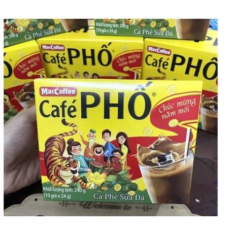 Cà Phê Phố ( Cà Phê Sữa Đá ) Hộp 10 gói x 24g