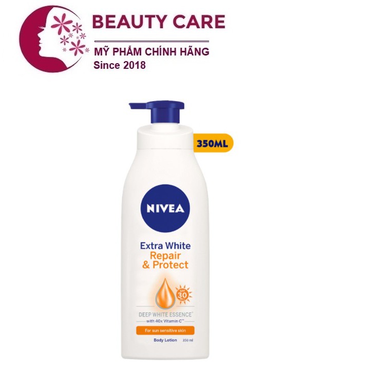 Sữa dưỡng thể dưỡng trắng NIVEA ban ngày giúp phục hồi & chống nắng SPF30 (350ml)