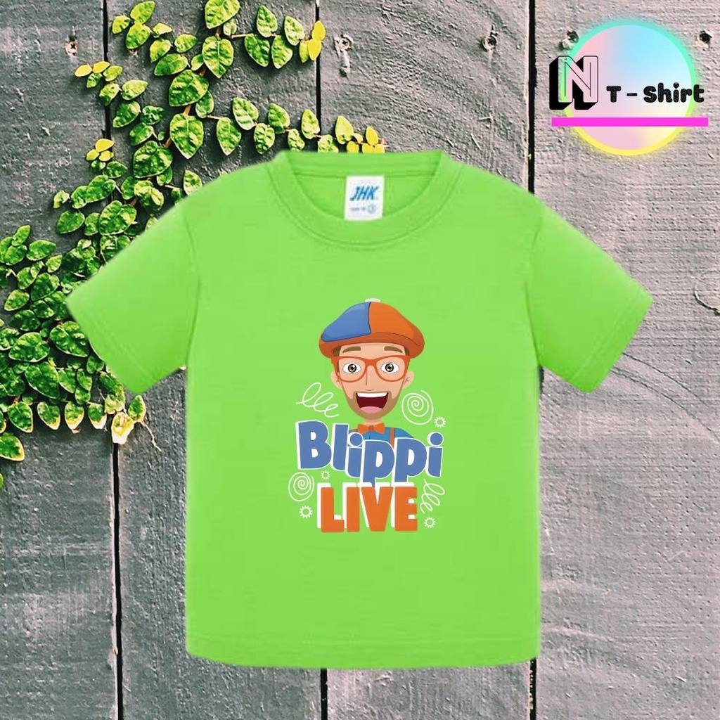 Áo thun cho bé trai và bé gái in hình Blippi dễ thương, chất liệu cotton mềm mịn thoáng mát NTShirt 02