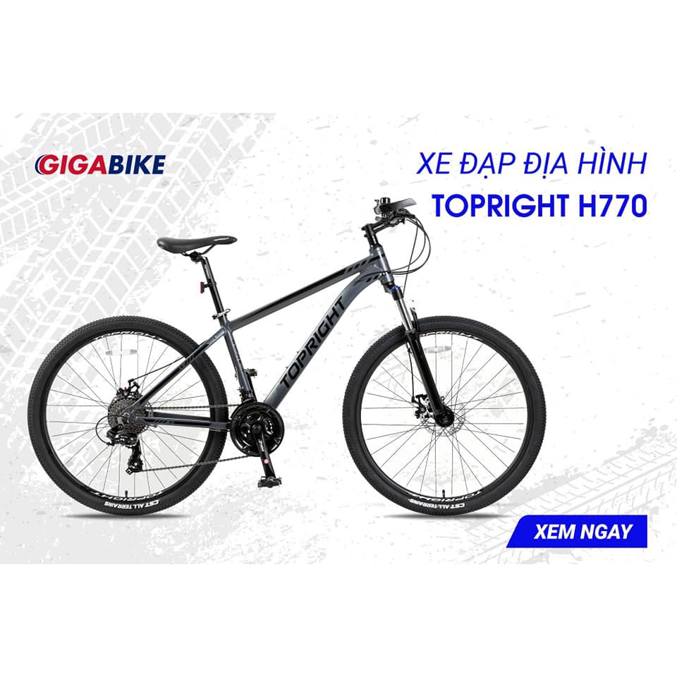 Xe Đạp Địa Hình Khung Nhôm MTB Topright H770 Phanh Đĩa Bánh 27.5 Inches