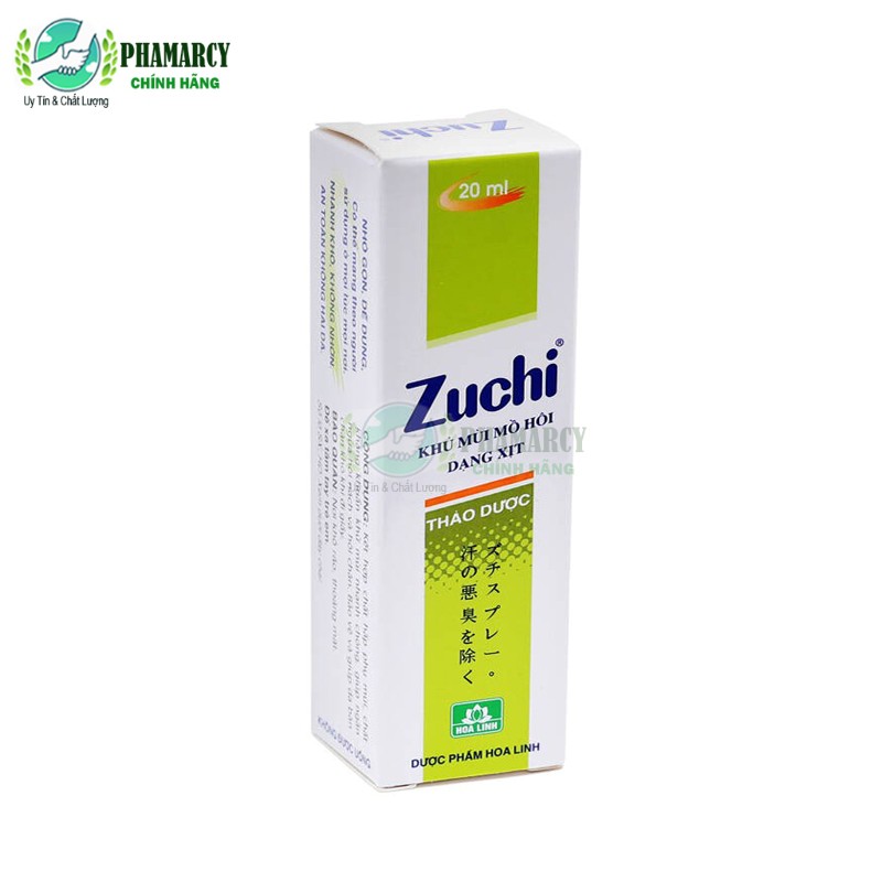 Xịt khử mùi hôi cơ thể thảo dược chè xanh chanh Zuchi 20ml