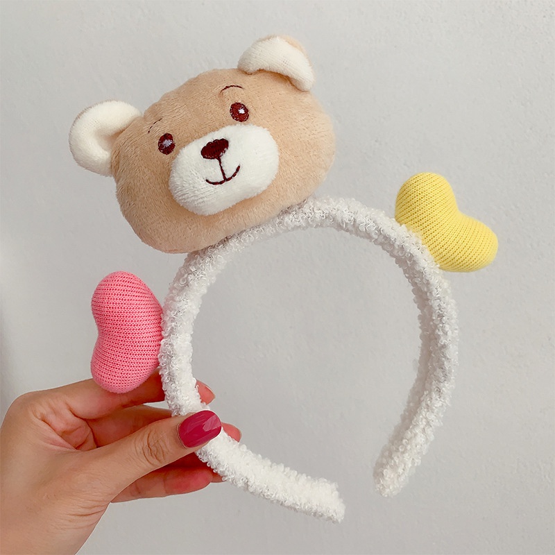 Băng Đô Cài Tóc Hình Gấu Hoạt Hình Dễ Thương Phong Cách Hàn Quốc Cho Nữ